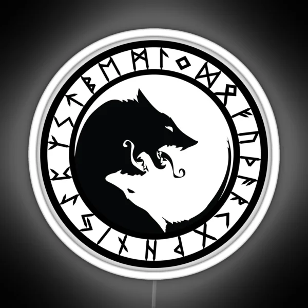 Fenrir Rune Circle Variant I RGB Neon Sign