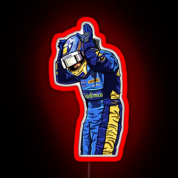 Fernando Alonso Koala Celebration RGB Neon Sign