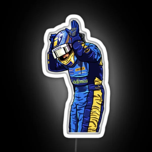 Fernando Alonso Koala Celebration RGB Neon Sign