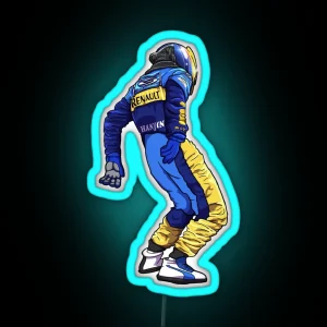 Fernando Alonso Monkey Celebration RGB Neon Sign