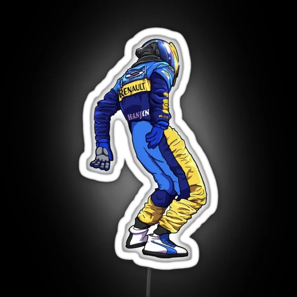 Fernando Alonso Monkey Celebration RGB Neon Sign