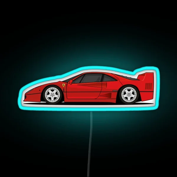 Ferrari F40 RGB Neon Sign