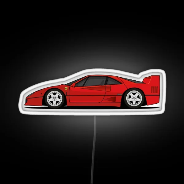 Ferrari F40 RGB Neon Sign