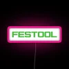 Vibrant RGB LED Canvas Sign with Customizable Festool Tool Logo Display