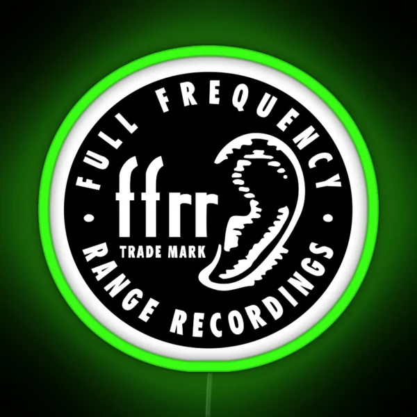 Ffrr Logo Full Frequency Range Records RGB Neon Sign
