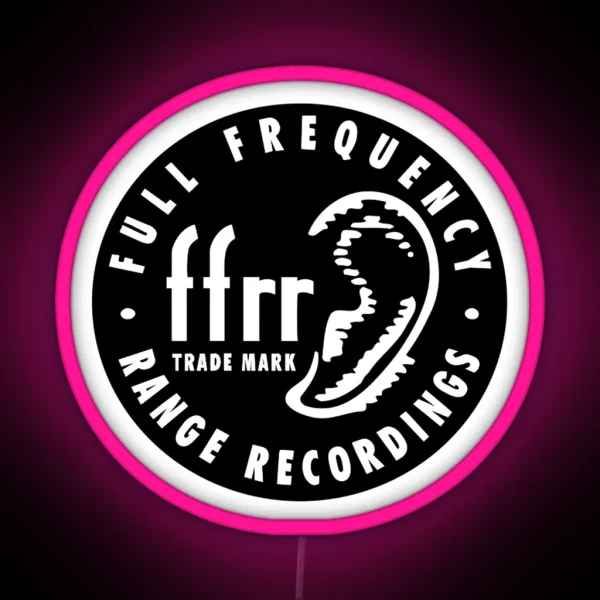 Ffrr Logo Full Frequency Range Records RGB Neon Sign