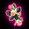 Vibrant Digital Art RGB LED Canvas Sign with Botanical Fig Illustrations