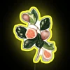 Unique botanical led sign featuring fig plant in vibrant color
