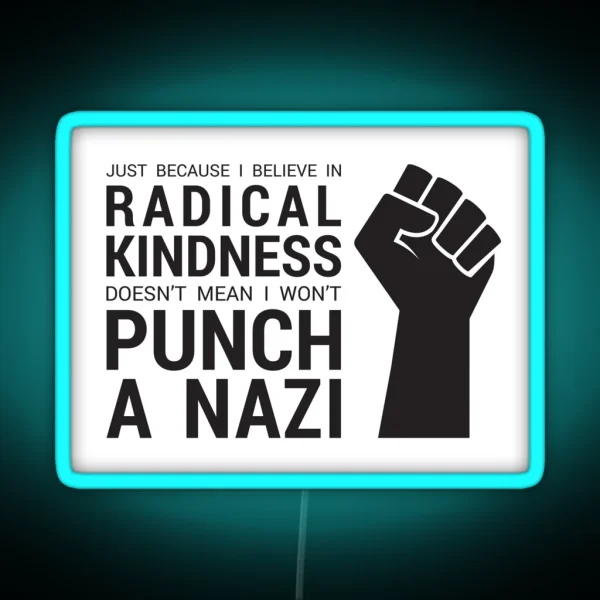 Fight Fascism RGB Neon Sign