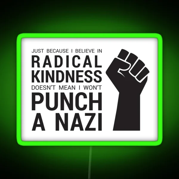 Fight Fascism RGB Neon Sign