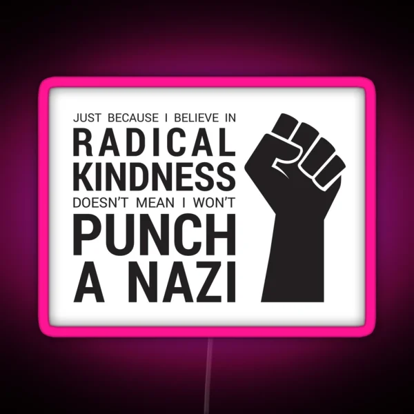 Fight Fascism RGB Neon Sign