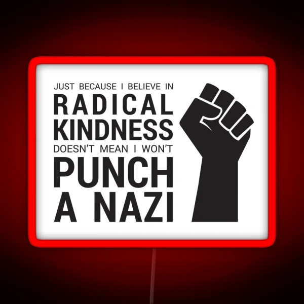 Fight Fascism RGB Neon Sign