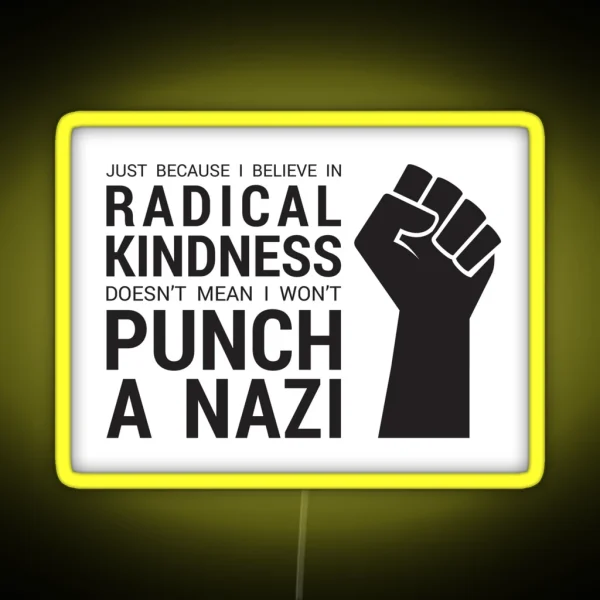 Fight Fascism RGB Neon Sign
