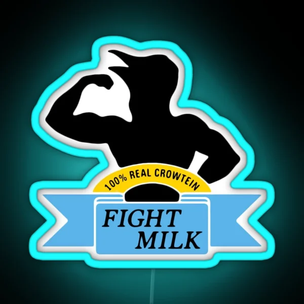 Fight Milk For Bodyguards By Bodyguards RGB Neon Sign