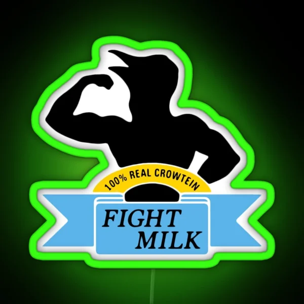 Fight Milk For Bodyguards By Bodyguards RGB Neon Sign