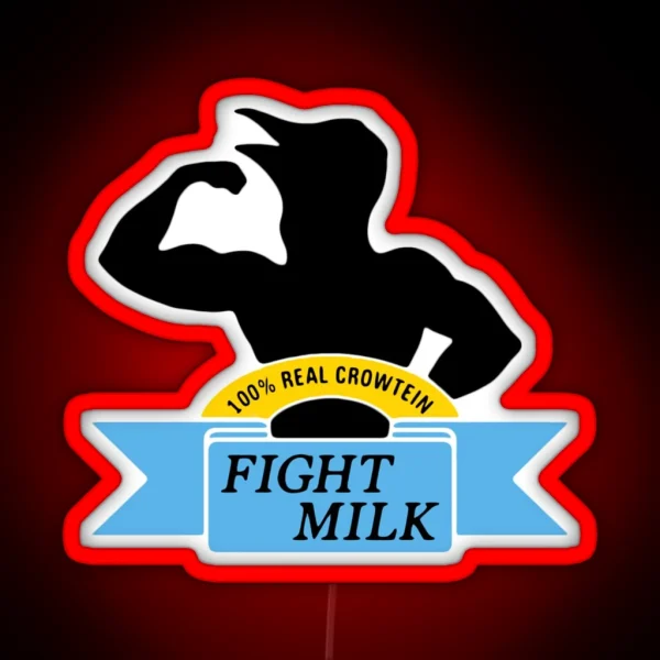 Fight Milk For Bodyguards By Bodyguards RGB Neon Sign