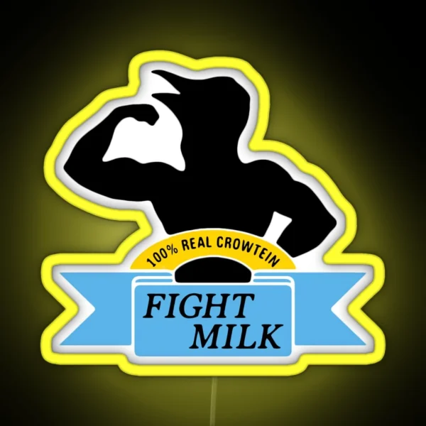 Fight Milk For Bodyguards By Bodyguards RGB Neon Sign