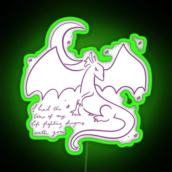 Fighting Dragons With You RGB Neon Sign