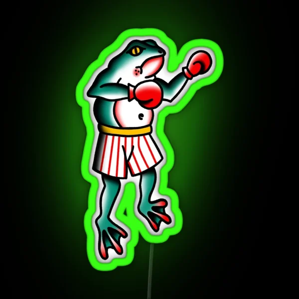 Fighting Frog RGB Neon Sign