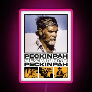 Film Director Sam Peckinpah Led RGB Neon Sign