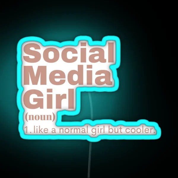 Film Girl Social Media RGB Neon Sign