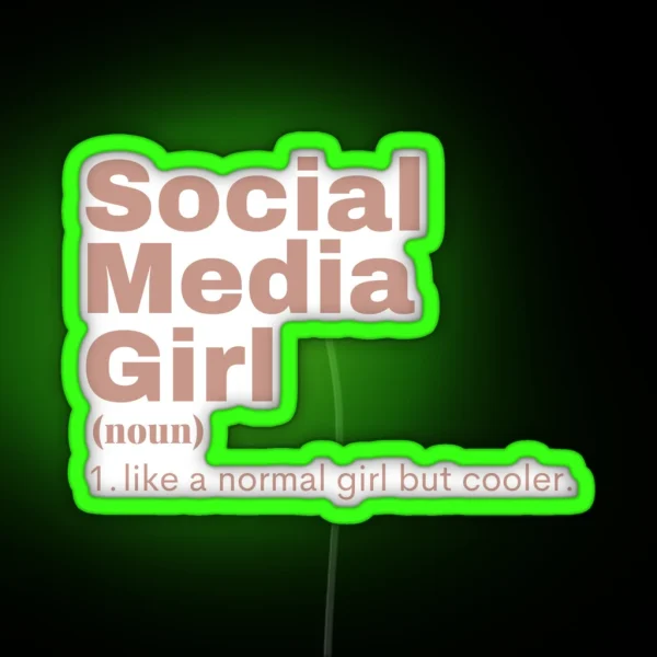 Film Girl Social Media RGB Neon Sign