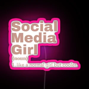 Film Girl Social Media RGB Neon Sign