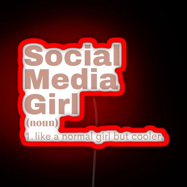 Film Girl Social Media RGB Neon Sign