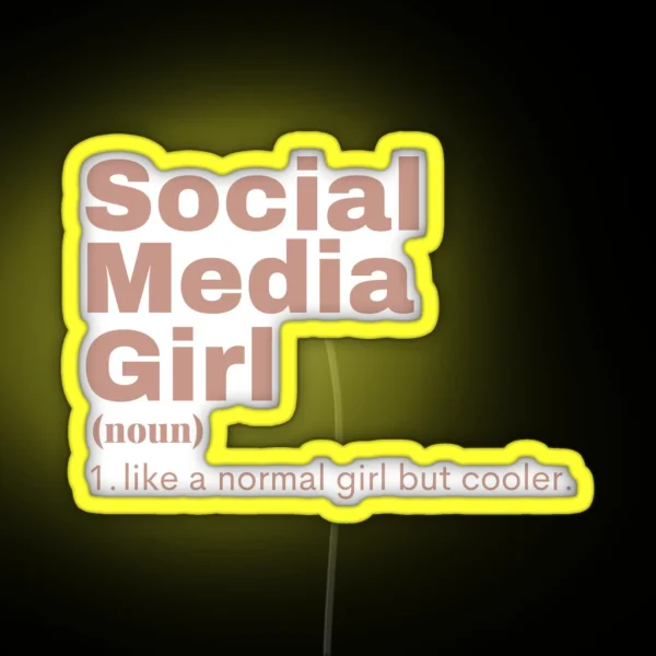 Film Girl Social Media RGB Neon Sign
