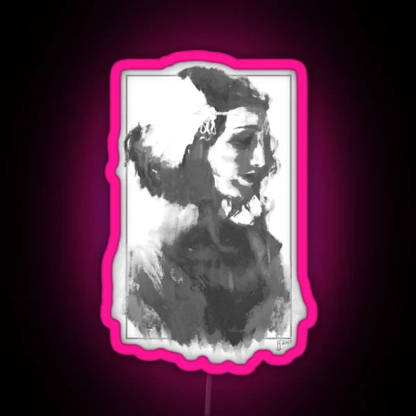 Fine Art Flapper Girl RGB Neon Sign