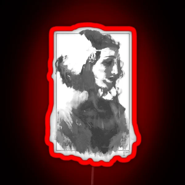 Fine Art Flapper Girl RGB Neon Sign