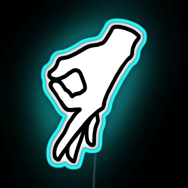 Finger Circle RGB Neon Sign