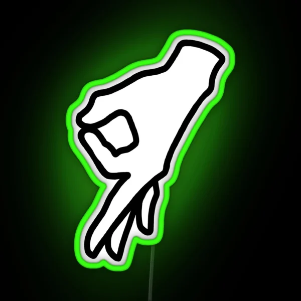 Finger Circle RGB Neon Sign