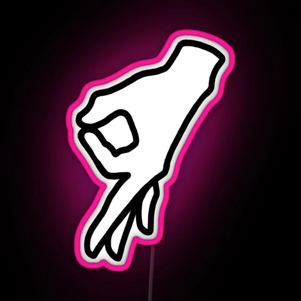 Finger Circle RGB Neon Sign