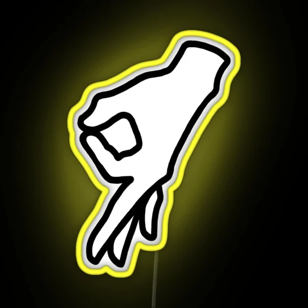Finger Circle RGB Neon Sign