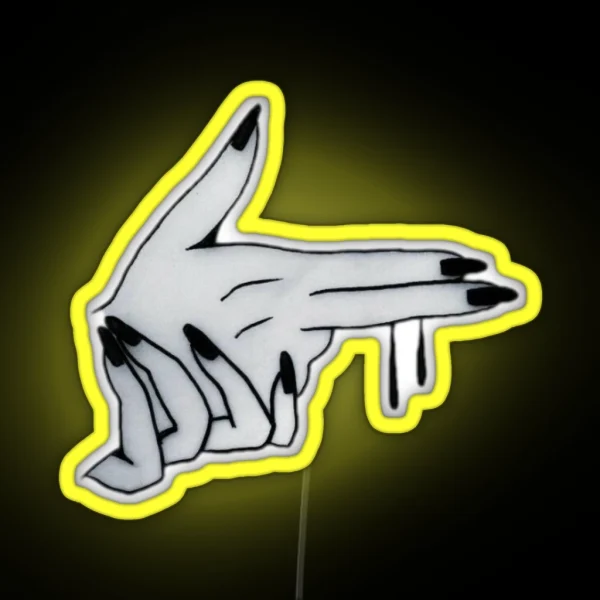 Finger Gun RGB Neon Sign