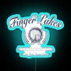 Vibrant RGB Neon Sign Featuring Finger Lakes Winery Wine Trail Map