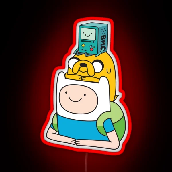 Finn Jake BMO RGB Neon Sign