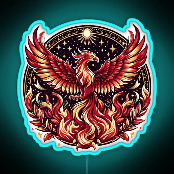 Fire Phoenix The Legendary Animal RGB Neon Sign