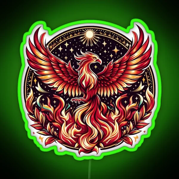 Fire Phoenix The Legendary Animal RGB Neon Sign
