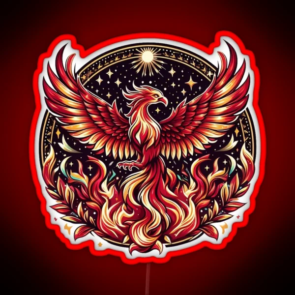 Fire Phoenix The Legendary Animal RGB Neon Sign