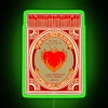 Vibrant neon fire heart decorative lighting accent wall art