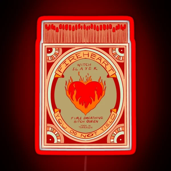 Fireheart Matchbox Red RGB Neon Sign