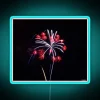 Eye-catching firework-inspired RGB neon sign with colorful vibrant display.