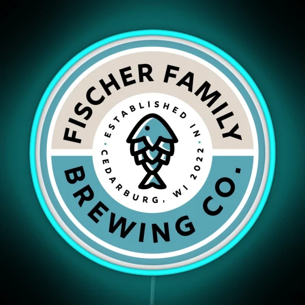 Fischer Family Brewing Co RGB Neon Sign