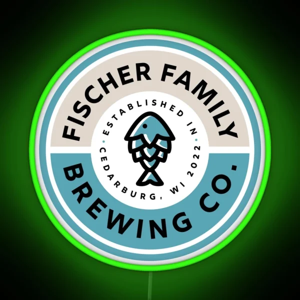 Fischer Family Brewing Co RGB Neon Sign