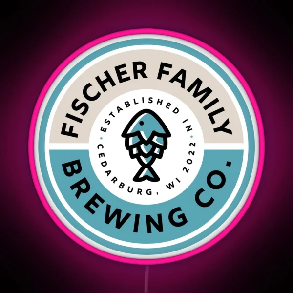 Fischer Family Brewing Co RGB Neon Sign