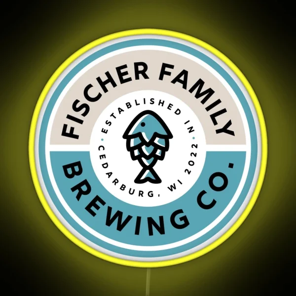 Fischer Family Brewing Co RGB Neon Sign