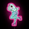 RGB Color-Changing Neon Sign with Tropical Fish Net Theme Design