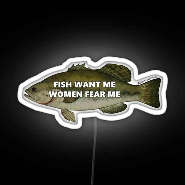 Fish Want Me Women Fear Me RGB Neon Sign